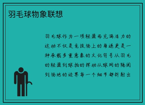 羽毛球物象联想