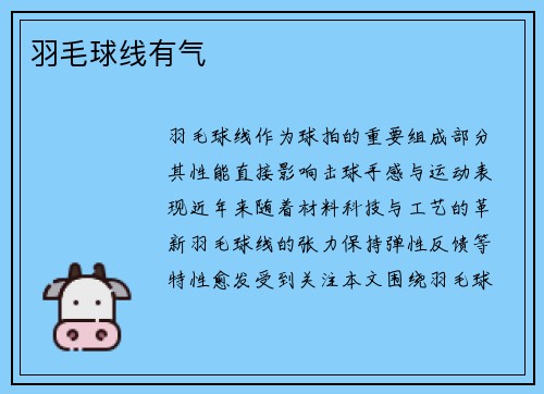 羽毛球线有气